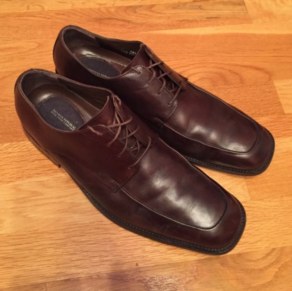 Men's Banana Republic Brown Leather Lace Up Shoes